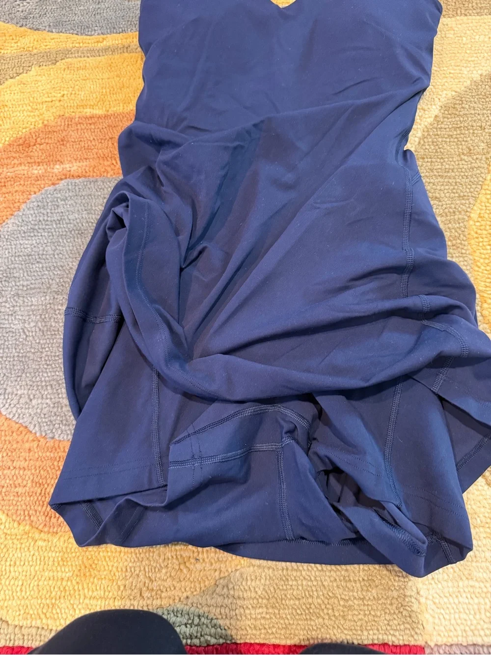 Lululemon Align Dress Navy Blue Built in Bra & Shorts Nulu Size 4 Runs Small
